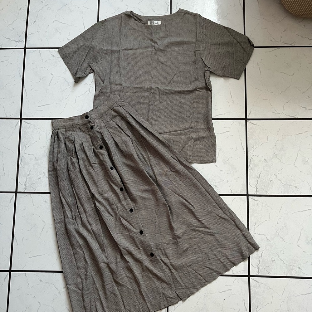 Vintage Rafaella houndstooth skirt set